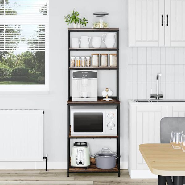 vidaXL Virtuves plaukts Dūmaka ozols 60 x 40 x 168 cm