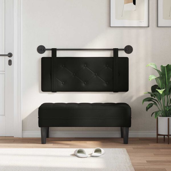 vidaXL Karājo&scaron;s galvgalis Melns 100 cm Mākslīgā āda