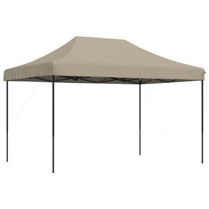 vidaXL Balles telts 279 x 410 x 315 cm Pelēkbrūna Oksforda audums