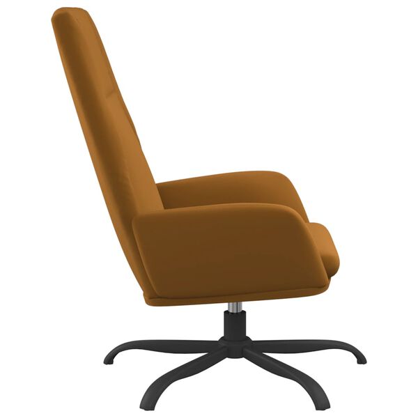 vidaXL atpūtas krēsls, brūns samts