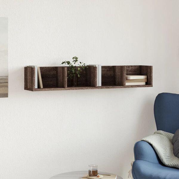 vidaXL sienas skapītis, ozolkoka, 99x18x16,5 cm, inženierijas koks