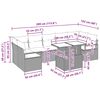 vidaXL Dārza dīvānu komplekts 8 pcs Pelēka Poliūtu rotangpalma