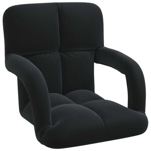 vidaXL Grīdas krēsls Melns 58 x 62 x 58 cm Samts