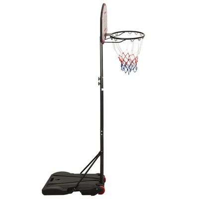 vidaXL basketbola vairogs, melns, 216-250 cm, polietilēns
