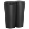 vidaXL dubulta atkritumu tvertne, 50 L, melna