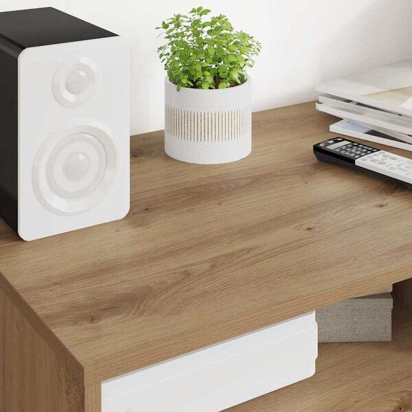 vidaXL Televizora skapī&scaron;a ar atvilktni Artisānā ozols 100 x 48 x 43 cm