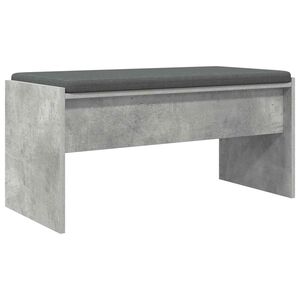 vidaXL Zāles sols ar spilvenu Betona pelēks 83 x 38 x 40 cm