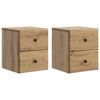 vidaXL Sienā stiprināms nakts skapis ar atvilktni 2 pcs Artisan Ozols