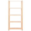 vidaXL 5-līmeņu glabā&scaron;anas plaukti, 3 gab., 80x38x170 cm, priedes koks