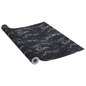vidaXL mēbeļu līmplēve, melna, 500x90 cm, PVC