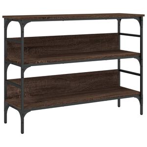 vidaXL konsoles galdiņ&scaron;, brūns, 100x32x75 cm, inženierijas koks
