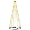 vidaXL LED Ziemassvētku koks 165 cm 270 LED Silti balts Dzelzs Melns