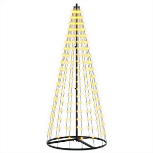 vidaXL LED Ziemassvētku koks 165 cm 270 LED Silti balts Dzelzs Melns