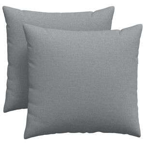 vidaXL Dīvāna spilveni 2 pcs Gai&scaron;i pelēks 45 x 45 cm audums
