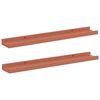 vidaXL Sienas plaukts 2 gab. Sarkana 60 x 9 x 3 cm Inženierijas koks