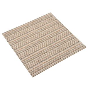 vidaXL Paklājs 20 pcs Raiņota bē&scaron;a 50 x 50 cm 100% polipropilēns