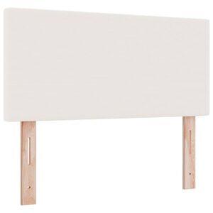 vidaXL Galvgalis Krēmkrāsa 100 cm Korduroja audums