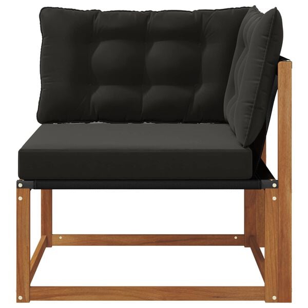 vidaXL Āra Stūra Dīvāns Cietā akācijas koks Dabiska