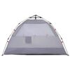 vidaXL pludmales telts 2 personām, pelēka, ūdensnecaurlaidīga