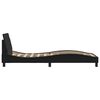 vidaXL gultas rāmis, Dover, melns, 90x200 cm, mākslīgā āda