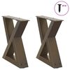 vidaXL kafijas galdiņa kājas, 2 gab., dabīgs tērauds, 30x(30-31,3) cm, tērauds