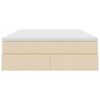 vidaXL Gulta ar uzglabā&scaron;anas vietu un matraci Krēmkrāsa 140 x 200 cm
