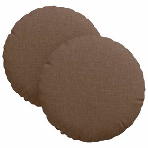 vidaXL Sēdvietas spilventiņi 2 gab. Audums Brūna &Oslash;30 x 13 cm