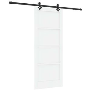 vidaXL Slīdo&scaron;ās durvis ORKDAL 83 x 202 cm Priedes masīvkoks Balts
