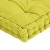 vidaXL pale&scaron;u dīvānu spilveni, 4 gab., dzeltenzaļa kokvilna
