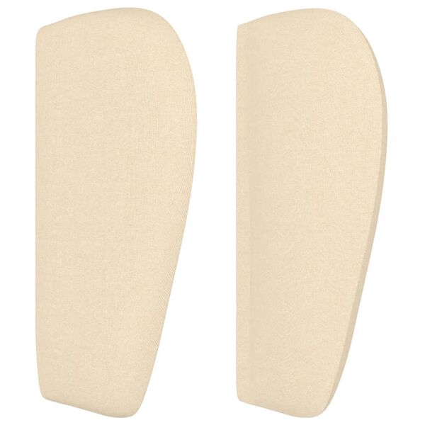 vidaXL galvgalis ar malām, 163x23x78/88 cm, krēmkrāsas audums