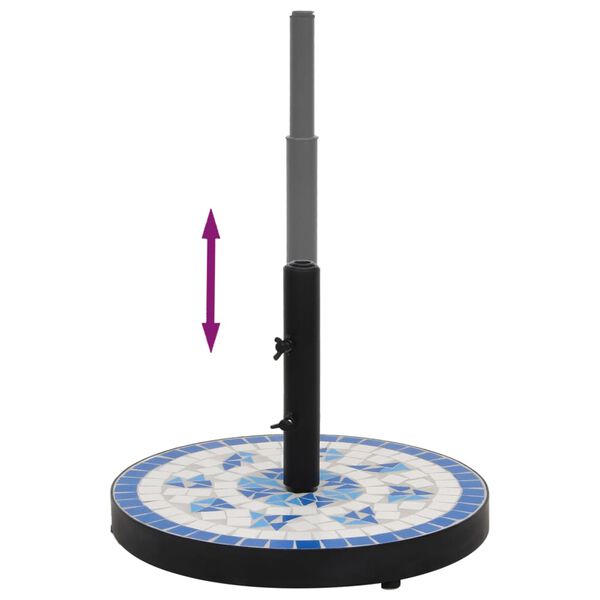 vidaXL saulessarga pamatne, apaļa, baltu un balta, 12 kg