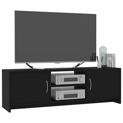 vidaXL TV skapītis, 120x30x37,5 cm, melns, skaidu plāksne