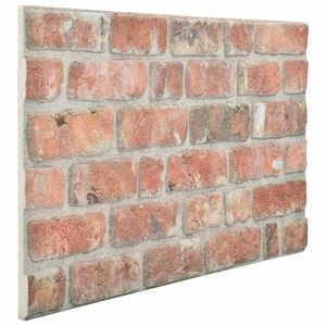 vidaXL Sienas paneļi 10 gab. 100 x 50 cm Sarkana EPS putas