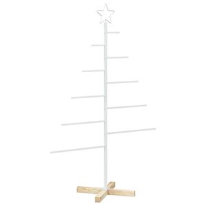 vidaXL Metāla Ziemassvētku koks KUOPIO 125 cm Tērauds Balts