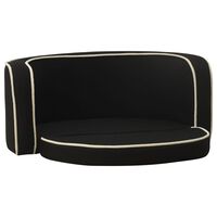 vidaXL saliekams dīvāns suņiem, melns, 76x71x30 cm, lins, matracis