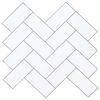 vidaXL Caurspīdīgas flīzes 50 pcs Balta pelēka 30 x 30 cm