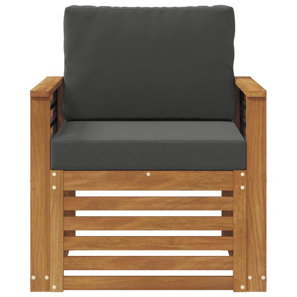 vidaXL Āra dīvānu komplekts ar spilvenu Dabiska 71 x 63 x 73 cm