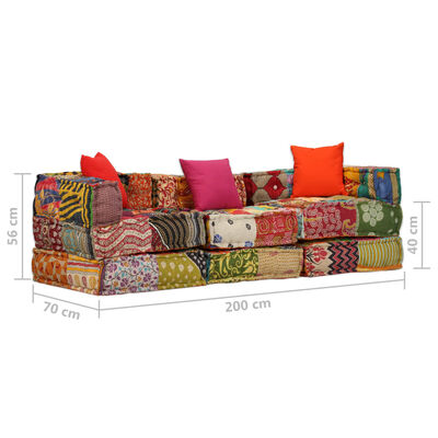 vidaXL 12-daļīgs dīvānu komplekts, audums, tekstilmozaīka