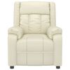 vidaXL elektrisks masāžas krēsls, krēmkrāsas mākslīgā āda