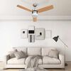 vidaXL griestu ventilators ar lampu un pulti, 108 cm, gai&scaron;i brūns