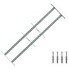 vidaXL Dro&scaron;ības restes logiem ar 2 pāriem krustiem 3 pcs 630-1140 mm