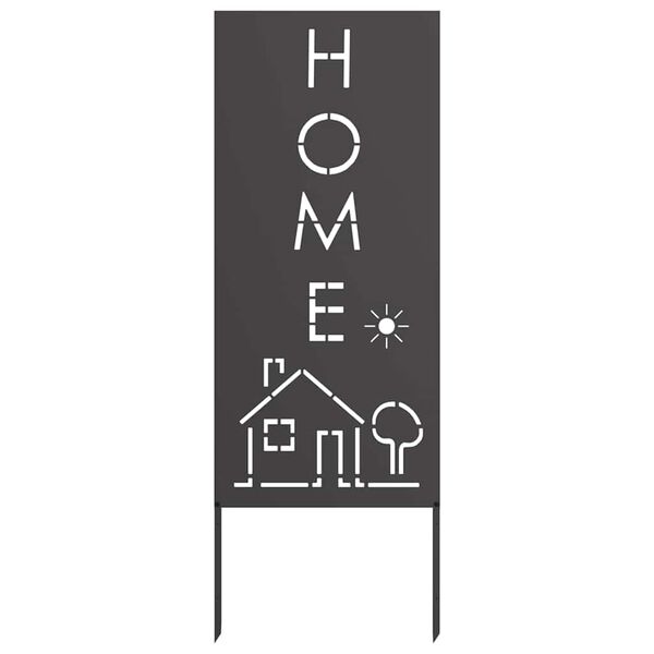 vidaXL Dārza privātuma ekrāns Melna 50 x 140 cm Auksti velmēta tērauds