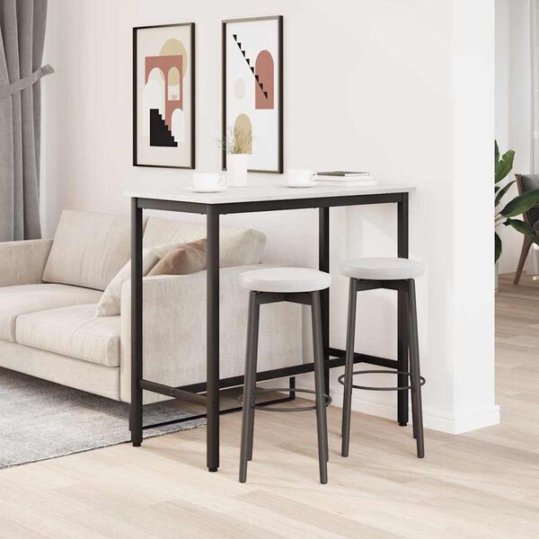 vidaXL galds Balts 100 x 50 x 91 cm Inženieru koks un tērauds