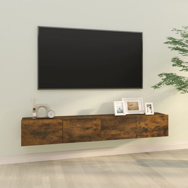 vidaXL TV skapī&scaron;i, 2 gab., koka krāsa, 100x30x30 cm, inženierijas koks