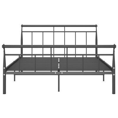 vidaXL gultas rāmis, melns metāls, 140x200 cm