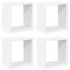 vidaXL kuba formas sienas plaukti, 4 gab., balti, 26x15x26 cm