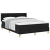 vidaXL Kastītes atsperu gulta ar matraci Melns 200 x 140 cm audums