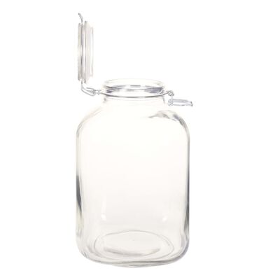 vidaXL stikla burciņas ar slēdzamu vāku, 6 gab., 5 L