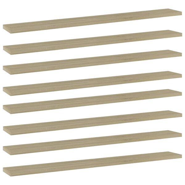 vidaXL plauktu dēļi, 8 gab., ozolkoka, 80x10x1,5 cm, skaidu plāksne