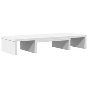 vidaXL monitora paliktnis, balts, 60x24x10,5 cm, konstruēts koks